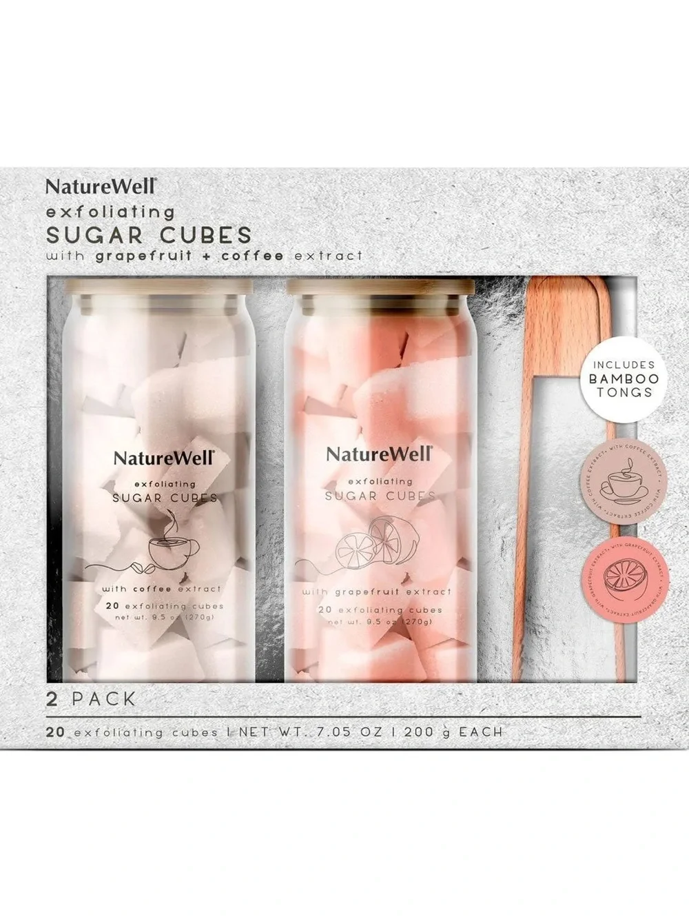 Exfoliating Sugar Cubes Set — Pink & White